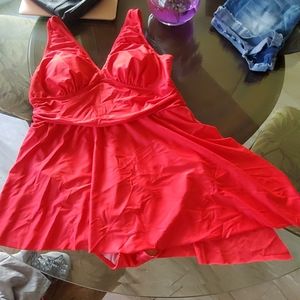 One piece dress bathing suit